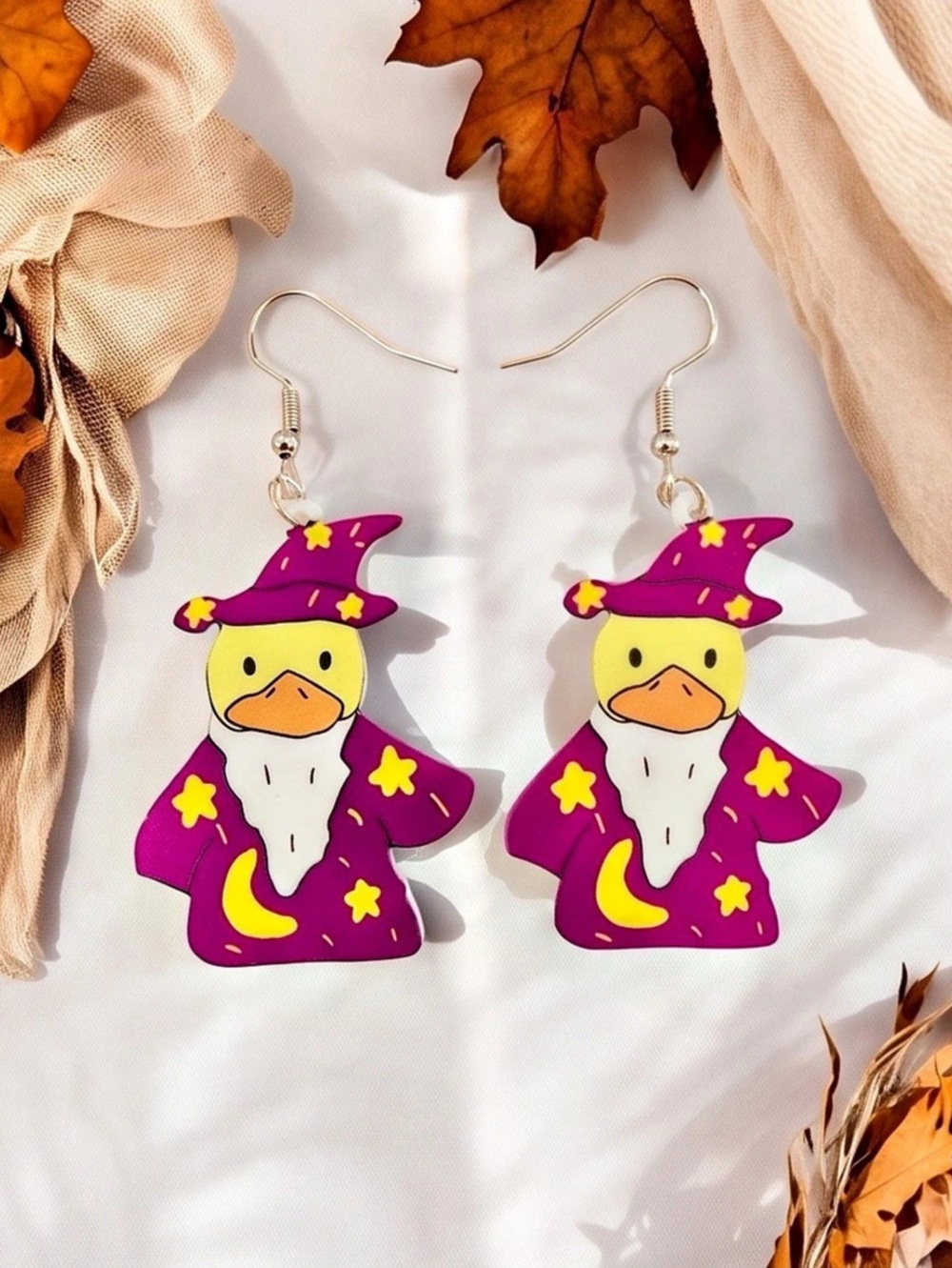 New Wizard Duck Halloween Handmade Earrings